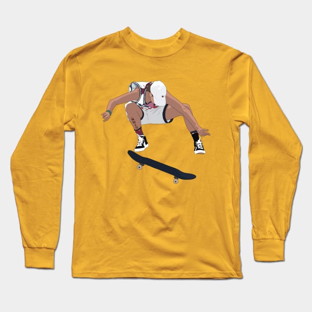 Jagger Eaton Tokyo Skateboard Long Sleeve T-Shirt by Hevding